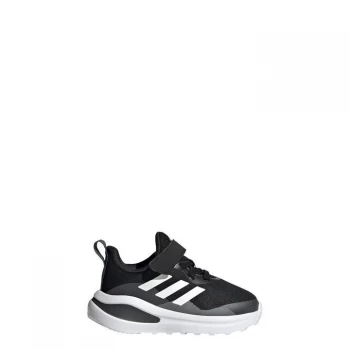adidas FortaRun Elastic Lace Top Strap Running Shoes Kids - Core Black / Cloud White / Gre