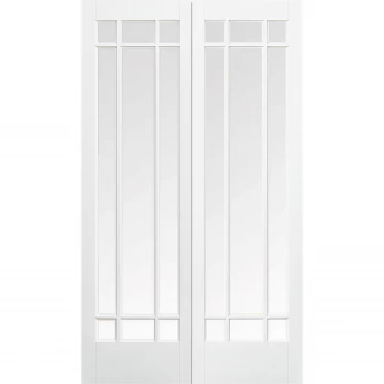 Manhattan - Glazed White - Primed Internal Door - 1981 x 1219 x 40mm