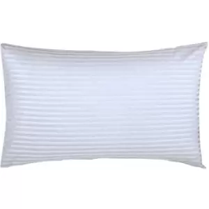 Belledorm 540 Thread Count Satin Stripe Housewife Pillowcases (Pair) (One Size) (White) - White