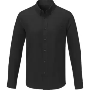 Elevate Mens Pollux Long-Sleeved Shirt (S) (Solid Black)