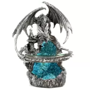 Dark Legends Silver Fortress Oil and Wax Burner with Glass Dish