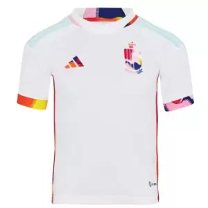 adidas Belgium Away Shirt 2022 2023 Juniors - White