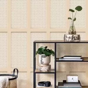 Cane Panel Natural Wallpaper Brown