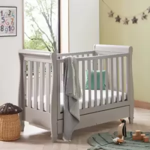 Babymore Eva Sleigh Cot Bed with Drawer Grey