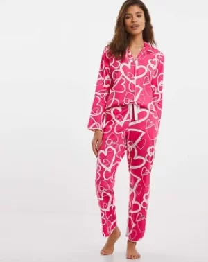 Cyberjammies Mallory Hearts Print PJ Set