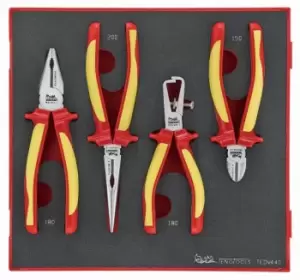 Teng Tools TEDV440 4 Piece EVA 1,000 Volt Insulated Pliers Set