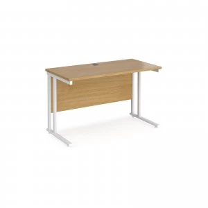 Maestro 25 WL Straight Desk 1200mm x 600mm - White Cantilever Frame o