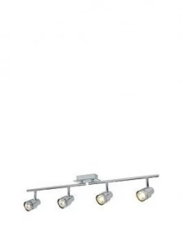 4-Spotight Ceiling Light Bar ; Chrome