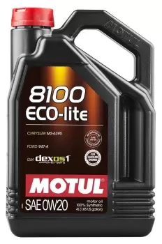 MOTUL Engine oil 8100 ECO-LITE 0W-20 Capacity: 4l 108535