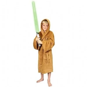 Jedi Star Wars Fleece Robe Tan - Kids Large 10-12 years