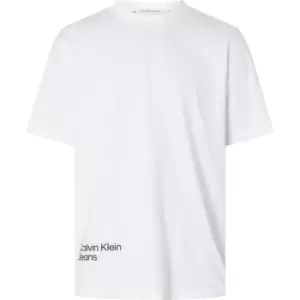 Calvin Klein Jeans Blurred Colored Address Tee - White