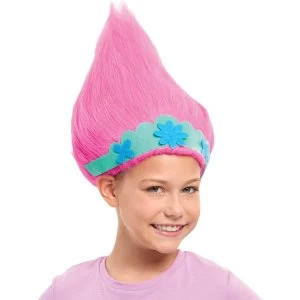 Trolls World Tour Trollific Wig - Poppy with Crown