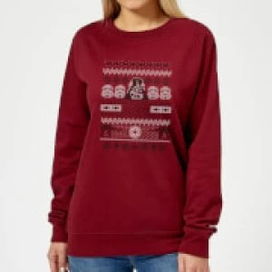 Star Wars I Find Your Lack Of Cheer Disturbing Womens Christmas Sweatshirt - Burgundy - XS - Burgundy