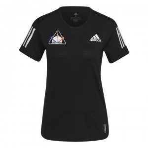 adidas Space Race Running T Shirt Ladies - Black