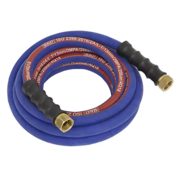 Sealey AH5R/12 Air Hose 5mtr x &#216;13mm with 1/2BSP Unions Extra Heavy-Duty