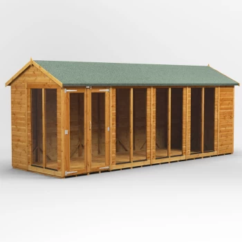 18x6 Power Apex Summerhouse - Brown