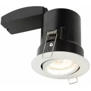 FIRE RATED GU10 Lamp Ceiling Down Light White PUSH FIT FAST FIX Adjustable Tilt