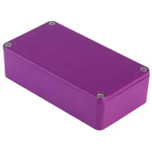 Hammond 1590BPR Aluminium 'Stomp Box' Enclosure Purple (112 x 60 x...