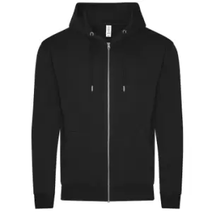 Awdis Unisex Adult Organic Hoodie (L) (Deep Black)