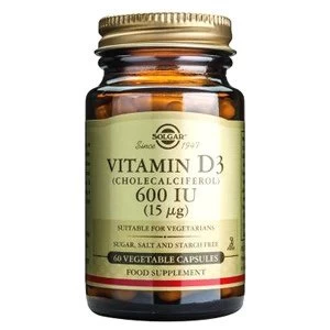 Solgar Vitamin D3 600 IU 15 amp181g Vegetable Capsules 120 capsules