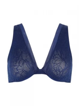 DKNY Signature scribble unlined bra Blue