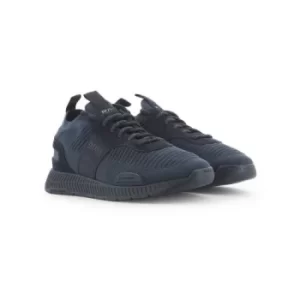 BOSS Dark Blue Titanium Runn Sock Trainers