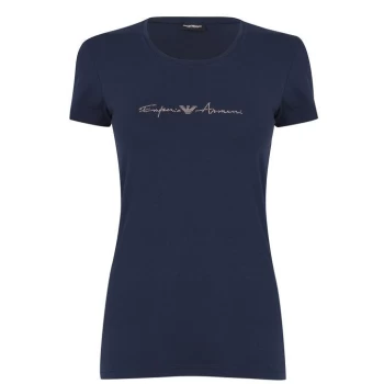 Emporio Armani Signature T Shirt - Blue