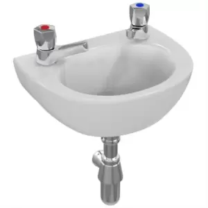 Sandringham 21 Wall Hung Handrinse Basin No Overflow 350mm Wide - 2 Tap Hole - Armitage Shanks