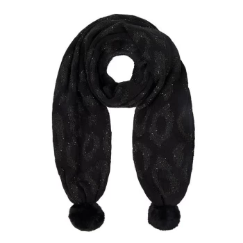 Biba BIBA Leopard Sequin Knitted Scarf - Black