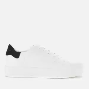 Kurt Geiger London Mens Laney Leather Cupsole Trainers - White - UK 9