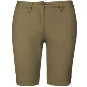 Kariban Womens/Ladies Chino Bermuda Shorts (16 UK) (Light Khaki)