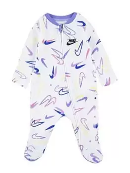 Nike Infant Girls Print Pack All In One, White, Size 9 Months, Women