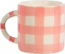 Gingham Mug Pink