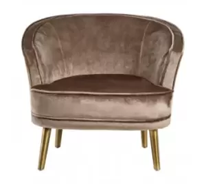 Louxor Velvet Round edged Chair Black