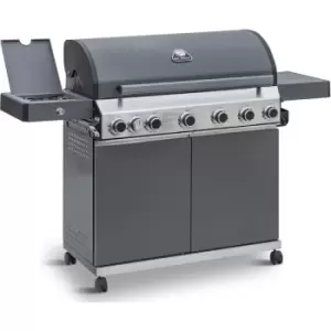 Grillstream Classic 6 Burner Hybrid BBQ with Side Burner - Grey