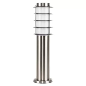 4 x Wharf IP44 Brushed Chrome 450mm Bollards