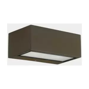 LEDS C4 Nemesis LED 90x220mm Outdoor LED Up Down Light Brown, Opal IP65 17.5W 2700K