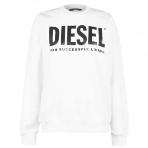 Diesel Logo Crew Sweatshirt - White 100