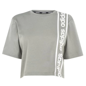 adidas C90 Crop T Shirt Womens - Grey