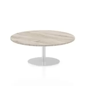 Italia Poseur Table Round 1200 Top 475 High Grey Oak