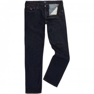 Gant Regular-Fit Denim Jeans - Denim Dark Indigo