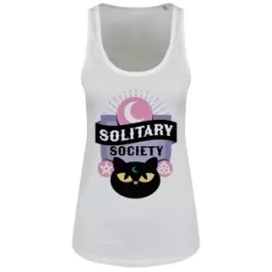 Grindstore Womens/Ladies Solitary Society Tank Top (L) (White)