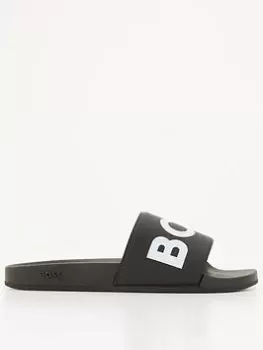 BOSS Sean Slides - Black, Size 6, Men