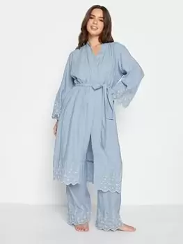 PixieGirl Petite Broderie Hem Robe - Blue Size 16-18, Women