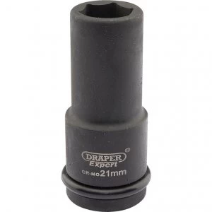 Draper Expert 3/4" Drive Deep Hexagon Impact Socket Metric 3/4" 21mm