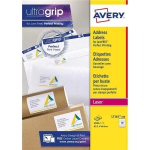 Avery L7161 250 63.5x46.6mm QuickPEEL Addressing Laser Labels Pack of 4500 Labels