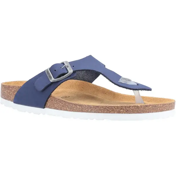 Hush Puppies Womens Kayla Leather Toe Post Flip Flops Sandals - UK 7