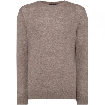 Howick Arlington Crew Neck 100% Lambswool Jumper - Oatmeal