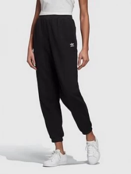 adidas Originals Trefoil Essentials Cuffed Pant, Black, Size 12, Women