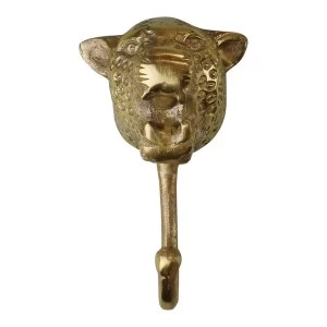 Gold Metal Leopard Wall Hook